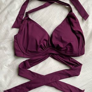 Bra cup halter bikini